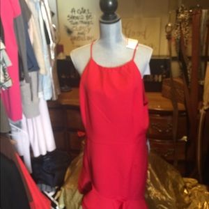 Red cocktail dress